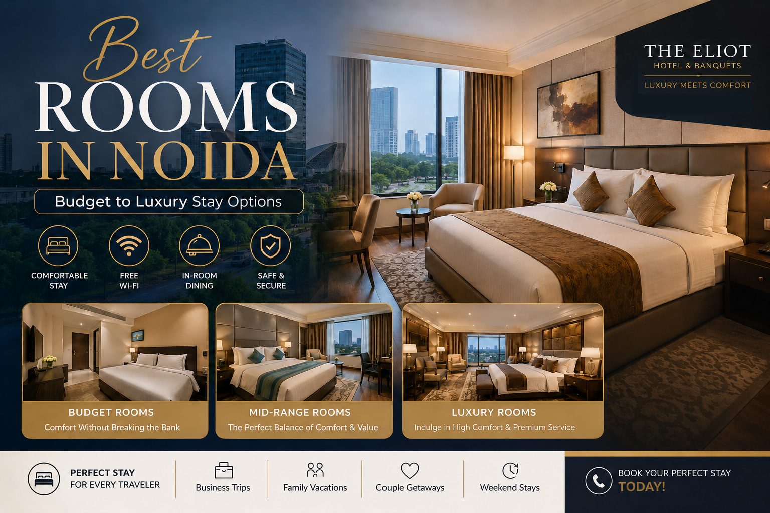 Best Rooms in Noida: Budget to Luxury Stay Options